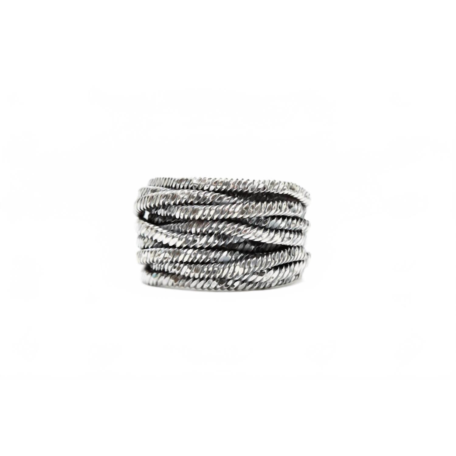 New Avenue Chic Women's Sparkle Wrap Ring In Silver